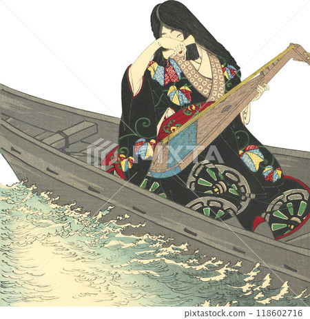 Ukiyo-e illustration woman Ukiyo-e illustration woman 118602716