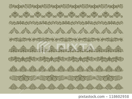 Classic, elegant and gorgeous decorative frame set, frame line set, khaki color Classic, elegant and gorgeous decorative frame set, frame line set, khaki color 118602938