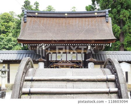 Shiga Prefecture Taga Taisha Shrine Taiko Bridge and Shinmon Gate August Shiga Prefecture Taga Taisha Shrine Taiko Bridge and Shinmon Gate August 118603094