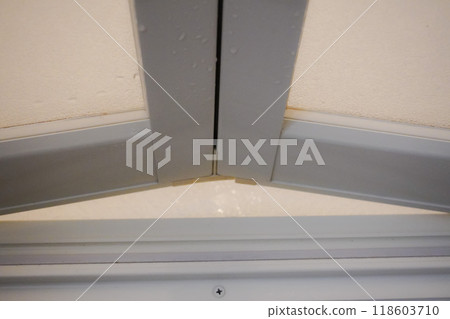 Clean bathroom door after cleaning 118603710