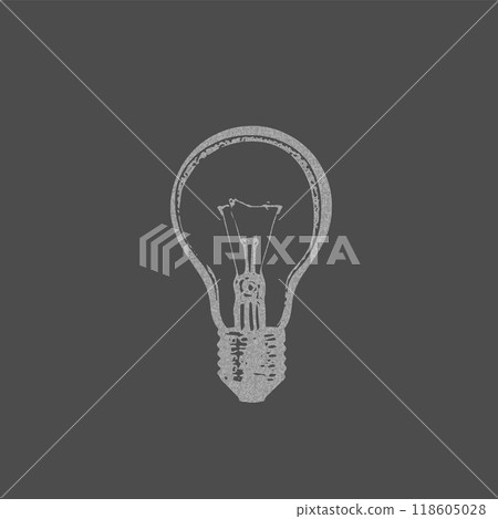 Grainy lightbulb retro negative photocopy effect, vintage stipple grey dots texture, vector Y2K aesthetic electric lamp Grainy lightbulb retro negative photocopy effect, vintage stipple grey dots texture, vector Y2K aesthetic electric lamp 118605028