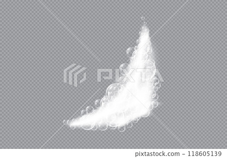 Soft airy soap foam with lots of bubbles. 118605139