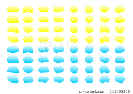 Handwritten heading circle set with gradient 118605266