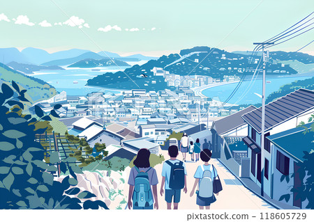 Onomichi cityscape and tourists Onomichi cityscape and tourists 118605729