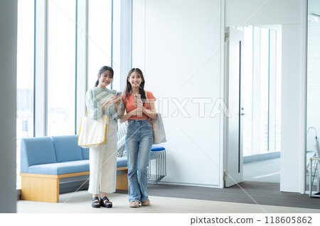 A young woman operating a smartphone. Photo courtesy of Denpa Gakuen, Tokyo Electronics College. 118605862