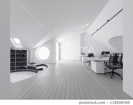 Minimalist office with ergonomic design 118606560