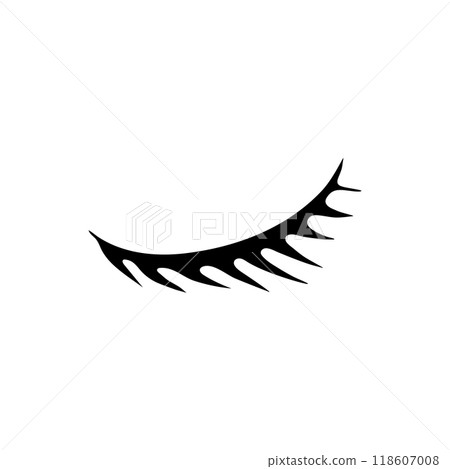 Eyelash icon logo design template isolated illustration 118607008