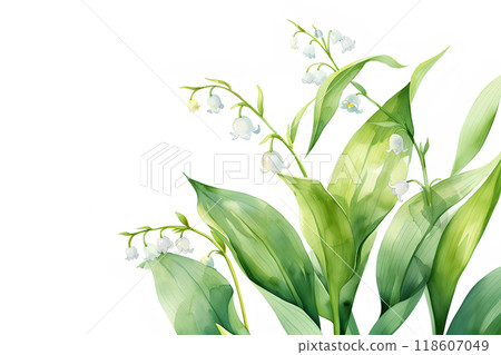 Beautiful lily of the valley flowers 118607049