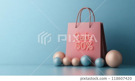 Vibrant Cyber Monday Sale Banner with Bold Text and Decorative Spherical Elements 118607420
