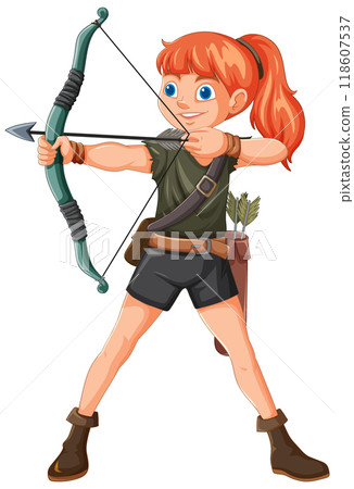 Young Archer Ready to Shoot 118607537