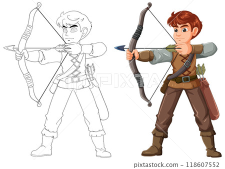 Archery Man in Action 118607552