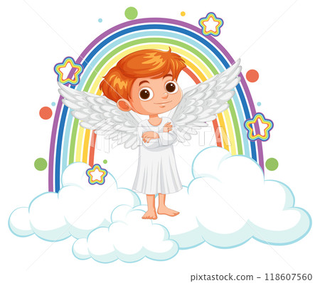 Angel Child with Rainbow 118607560