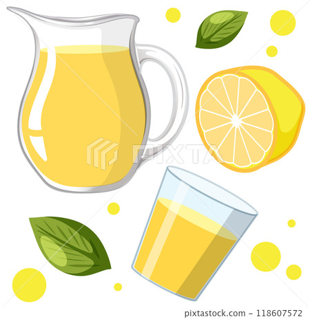 Refreshing Lemonade Vector Illustration 118607572