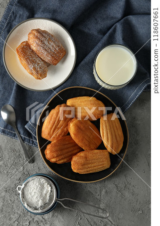 Madeleine cakes, food for eat with tea and coffee 118607661