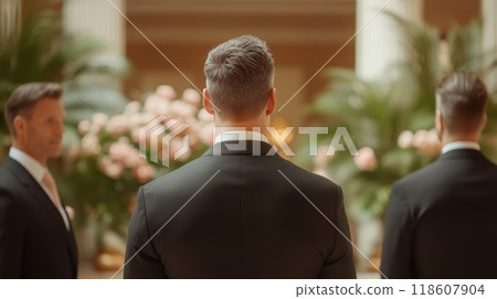 Hotel Manager Conducting Staff Training in High End Corporate Setting 118607904