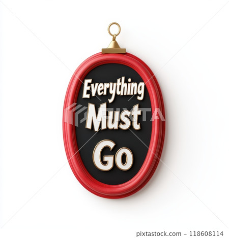 Clearance Retail Poster with  Everything Must Go  Bold Message 118608114