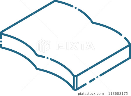 簡單的等距書，筆記本插圖 118608175