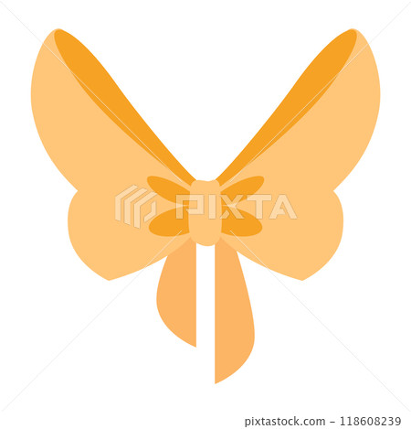 Bow icon. Cartoon ribbon for invitation or gifts, present cards and luxury wrap pack isolated on white background. Holidays and celebrations decoration for your design. Vector illustration Bow icon. Cartoon ribbon for invitation or gifts, present cards and luxury wrap pack isolated on white background. Holidays and celebrations decoration for your design. Vector illustration 118608239