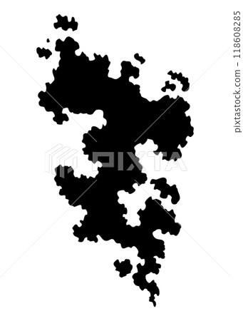 Smoke cloud black icon silhouette. Vector special effect of puff or steam cloud. Fire blast, smog or fume. Dust or vapor template isolated on white. Cartoon design element of comic book 118608285