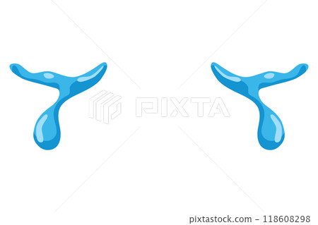 Cartoon tear drops icon. Sorrow cry streams, tear blob. Crying fluid, falling blue water drops. Isolated vector for sorrowful character weeping expression. Wet grief droplets Cartoon tear drops icon. Sorrow cry streams, tear blob. Crying fluid, falling blue water drops. Isolated vector for sorrowful character weeping expression. Wet grief droplets 118608298