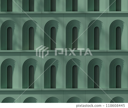 Geometric Minimal Podium Scene, 3D illustration Background for advertising and wallpaper in minimalism and product scene. 3D rendering in decorative concept. 118608445