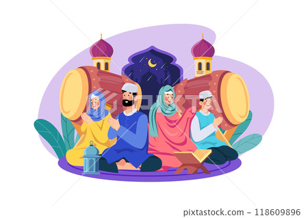 Valentines Day Illustration concept. Flat illustration isolated on white background 118609896