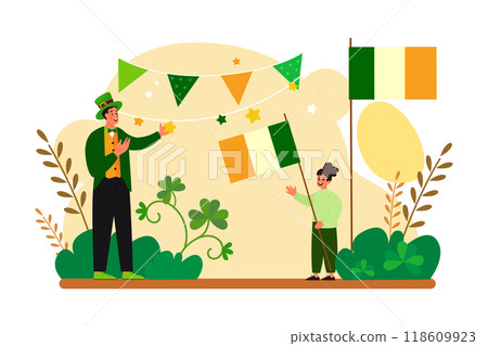 Valentines Day Illustration concept. Flat illustration isolated on white background 118609923