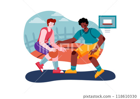 Basketball player playing tournament Basketball player playing tournament 118610330