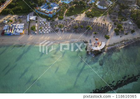 Amazing birds view of dominicus beach Amazing birds view of dominicus beach 118610365