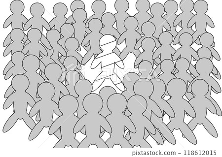Unique Individual in a Crowd Coloring Page 118612015