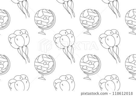 LGBT Pride Coloring Page - Globe and Balloons LGBT Pride Coloring Page - Globe and Balloons 118612018