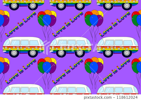 Rainbow Van and Balloons - Journey of Pride 118612024