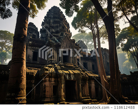 Angkor Wat temple in the forest 118612488
