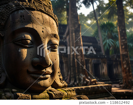 吳哥窟寺廟在森林裡 118612492