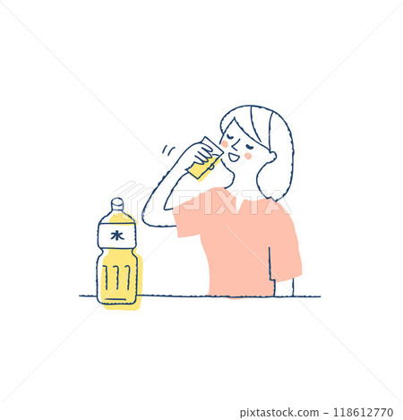 女人喝一杯水 118612770
