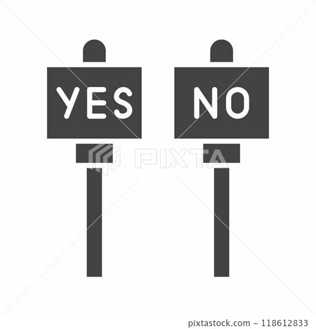 Yes Or No icon vector image. Yes Or No icon vector image. 118612833