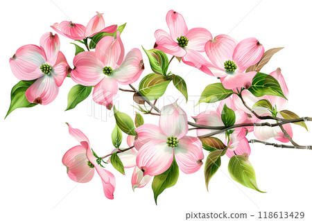 Beautiful and blooming dogwood 118613429