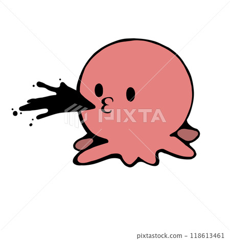 Ink-spitting octopus (color) Ink-spitting octopus (color) 118613461