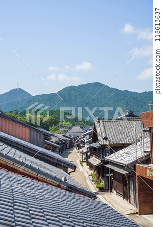 [關宿、中町的街景] 從長勢亭展望台（西側）看到的景色 118613637