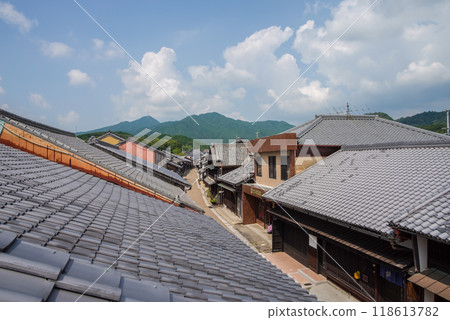 [關宿、中町的街景] 從長勢亭展望台（西側）看到的景色 118613782