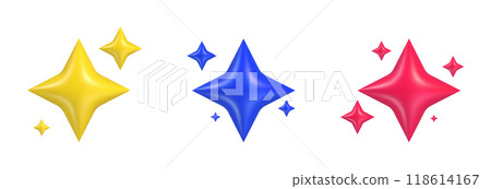 Star vector icons. colored stars isolated. Vector illustration Star vector icons. colored stars isolated. Vector illustration 118614167
