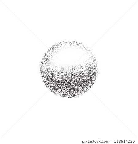 Ball or sphere with grainy effect. Ball or sphere with grainy effect. 118614229