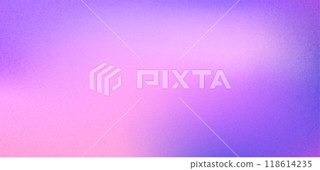 Illustration of banner with Background grainy gradient dust in bright purple and pink colors 118614235