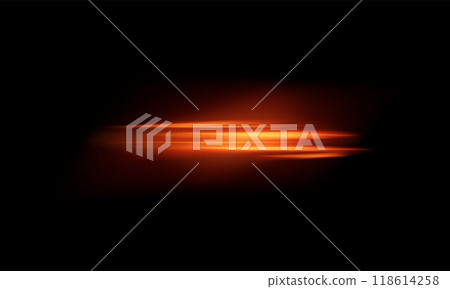 Vector illustration of hot wind flow effect on an isolated black background. 118614258