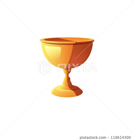 Vector Illustration of a game trophy cup. Golden winner cup. Vector Illustration of a game trophy cup. Golden winner cup. 118614300