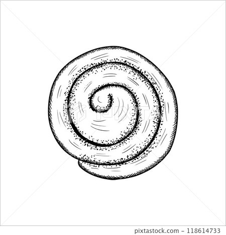 Hand drawn bun. Vector illustration 118614733