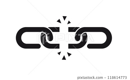 broken chain icon isolated. vector illustration 118614773