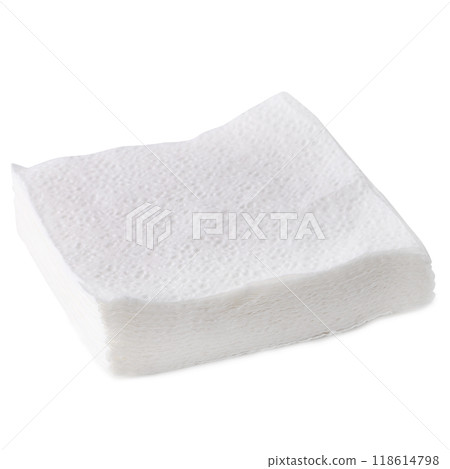 White tissue paper isolated on a white background White tissue paper isolated on a white background 118614798