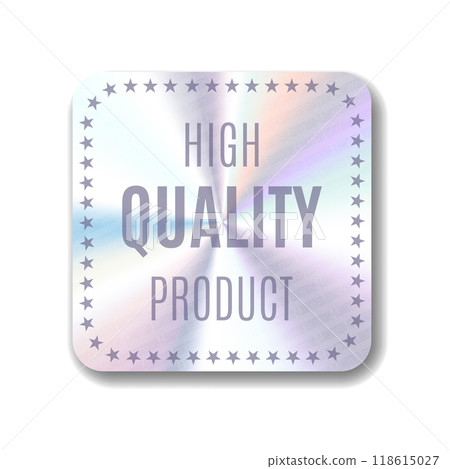 Holographic sticker template, Label holographic effect. Shiny Smooth Mirror Rainbow Emblem, High Quality Product. Limited tag on Isolated on transparent background Holographic sticker template, Label holographic effect. Shiny Smooth Mirror Rainbow Emblem, High Quality Product. Limited tag on Isolated on transparent background 118615027