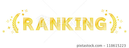 Laurel and bulb neon ranking design (vector lettering) 118615223